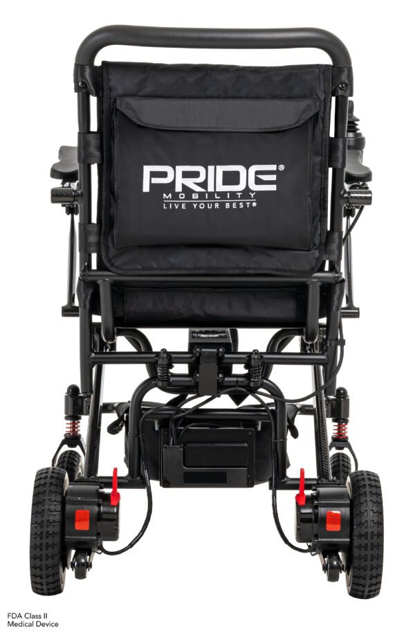 The Back of a Pride Mobility Chair